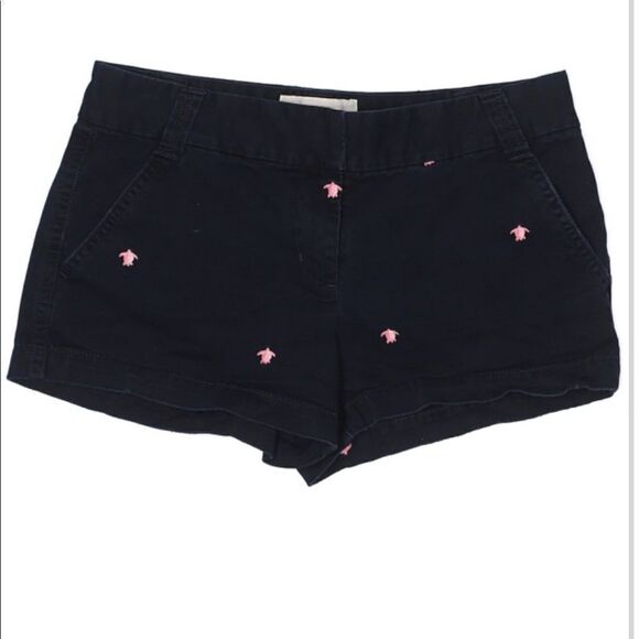💙 J. Crew Critter Shorts - Navy with Pink Turtles - Picture 1 of 2